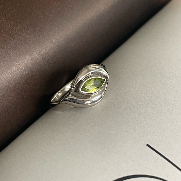 “VIBES” 925 Sterling Silver Peridot Ring!! US: 6,7,8,9,10💚☘ - Picture 11 of 11